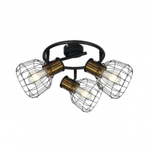 Corpuri de iluminat, Plafoniera Grimy KL163009, 3xE27, neagra, IP20, Klausen - savelectro.ro
