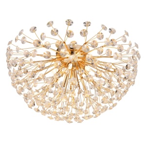Plafoniere, Plafoniera Katrina 6xG9, cristale, Ø60 cm, aurie mat, Globo Lighting - savelectro.ro