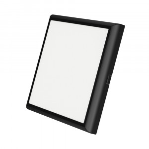 Plafoniera LED 20W, montaj aplicat/incastrat, 2000 lm, temperatura de culoare ajustabila(3000-6500K), neagra, patrata, Braytron [1]- savelectro.ro