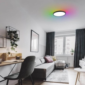 Plafoniera LED 2941-OP, 18W, RGB, 1440 lm, lumina calda/neutra/rece, IP20, dimabila, neagra, Optonica [5]- savelectro.ro