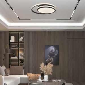 Plafoniera LED 6920-VT, rotunda, 38W, 4050lm, lumina neutra, IP20, neagra, V-Tac [2]- savelectro.ro