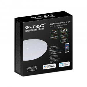 Plafoniera LED 7694-VT, RGB, 24W, 2400lm, lumina calda+neutra+rece, IP20, alba, V-TAC [5]- savelectro.ro