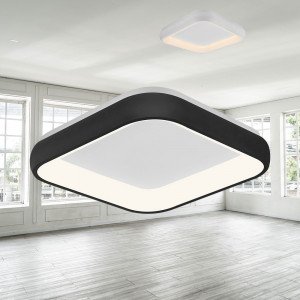 Plafoniera LED Bella BR-BH17-02881, patrata, 36W, 4260lm, lumina calda+neutra+rece, IP20, neagra, Braytron [2]- savelectro.ro
