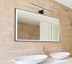 Plafoniera LED pentru baie Besta Masterled, 8W, 400 mm, lumina naturala(4000 K), neagra, IP44,