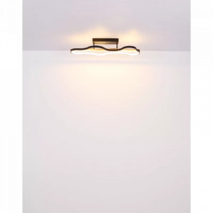 Plafoniera LED Bezzy 67181D, 30W, 1000lm, lumina calda, IP20, neagra+maro, Globo Lighting [5]- savelectro.ro