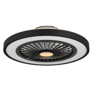 Plafoniere LED, Plafoniera LED Blizzak, cu ventilator, 45W, 2080 lm, lumina calda/neutra/rece, IP20, neagra, Globo Lighting - savelectro.ro