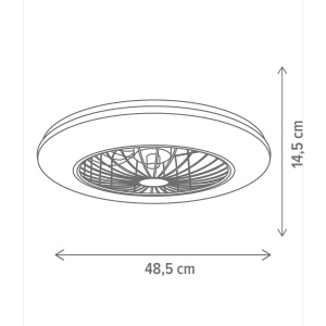 Plafoniera LED Cooling, 48W, temperatura de culoare ajustabila(3000-6500 K), alba/neagra, Klausen [2]- savelectro.ro