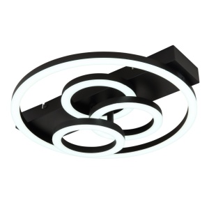 Plafoniere LED, Plafoniera LED Darryl I 40W, lumina calda/neutra/rece, 2380 lm, IP20, dimabila, neagra mat, Globo Lighting - savelectro.ro