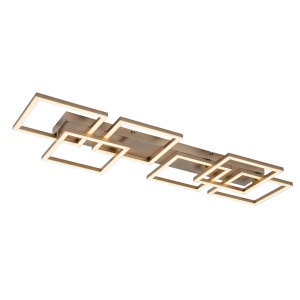 Plafoniera LED Fatma, 40W, 3500 lm, lumina calda/neutra/rece, dimabila, telecomanda, IP20, aurie, Rabalux