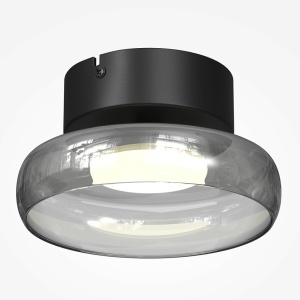 Plafoniere LED, Plafoniera LED Float 13W, lumina calda (3000 K), dimabila, IP20, neagra+fumurie, Maytoni - savelectro.ro