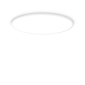 Plafoniera LED Fly Slim D90, 68W, 5920lm, lumina calda (2700 K), IP40, alba, Ideal Lux