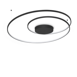 Plafoniere LED, Plafoniera LED Oz, 75W, 3890lm, lumina calda (3000 K), IP20, neagra, Ideal Lux - savelectro.ro