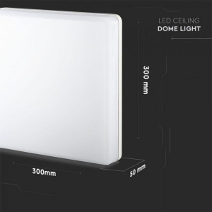 Plafoniera led patrata, 25W, LED Chip Samsung, IP44, lumina calda(3000K), 2500lm, Alb, V-TAC [5]- savelectro.ro