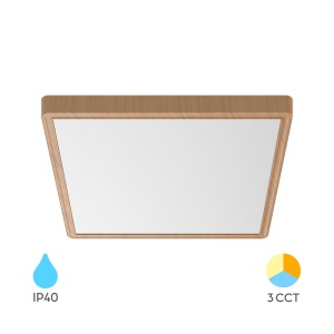 Plafoniere LED, Plafoniera LED patrata Jade 36W, lumina calda/neutra/rece, finisaj lemn, IP40, Braytron - savelectro.ro