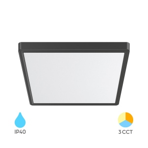 Plafoniere LED, Plafoniera LED patrata Jade 36W, lumina calda/neutra/rece, neagra, IP40, Braytron - savelectro.ro