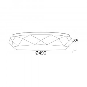 Plafoniera LED rotunda Jade diamant, 44W, 4580 lm, temperatura de culoare ajustabila(3000-6500K), alba, Braytron [4]- savelectro.ro