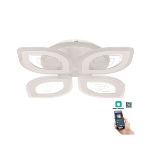 Plafoniere LED, Plafoniera LED Smart Rhodos, 94W, lumina calda/neutra/rece, alba, Klausen - savelectro.ro