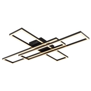 Plafoniere LED, Plafoniera LED Tatjana 55W, lumina calda (3000 K), IP20, neagra, Globo Lighting  - savelectro.ro