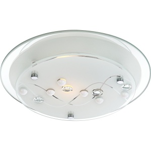 Plafoniere, Plafoniera rotunda Ballerina I, 1xE27, Ø250 mm, IP20, crom+satin, Globo Lighting - savelectro.ro