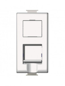Priza internet RJ45 cat 5E, 1 modul, alb, Bticino Matix