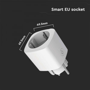 Priza Smart Wi-FI V-TAC, 12A, alba, compatibila Google Home Si Alexa [4]- savelectro.ro