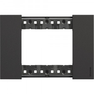 Prize si intrerupator modulare Bticino, Rama 3 module, neagra, Bticino Living Now - savelectro.ro