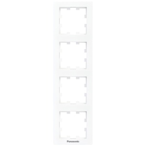 Prize si intrerupatoare, Rama 4 module verticala, IP20, Alb, Panasonic Karre Plus 55 - savelectro.ro