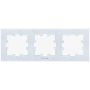 Prize si intrerupatoare, Rama tripla orizontala, IP20, Argintiu, Panasonic Karre Plus 55 - savelectro.ro