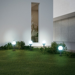 Set 10 lampi solare, forma minge, lumina rece(6500 K), Kobi [8]- savelectro.ro