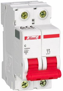 Tablouri si sigurante, Siguranta automata 2P, 10A, curba de declansare C, capacitate de rupere 4,5kA, Himel - savelectro.ro