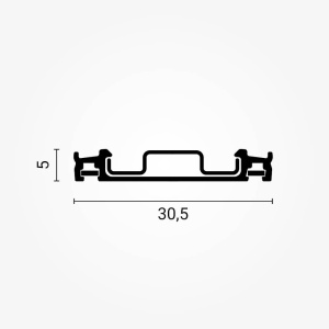 Sina magnetica mini MM30, 1m, neagra, Optonica [2]- savelectro.ro