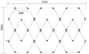 Sistem LED Honeycomb 428W, 11 forme, 51360 lm, lumina rece (6000 K), IP20, alb, Optonica [3]- savelectro.ro