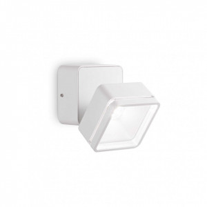 Aplice si felinare exterior, Spot de exterior LED OMEGA AP patrat, sticla, alb, 7W, 650 lm, lumina neutra (4000K), 285528, Ideal Lux - savelectro.ro