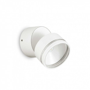 Spot de exterior LED OMEGA AP rotund, sticla, alb, 7W, 610 lm, lumina calda (3000K), 285474, Ideal Lux