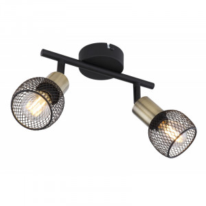 Spot Fiastra 54028-2, 2xE14, negru+bronz, IP20, Globo Lighting [1]- savelectro.ro