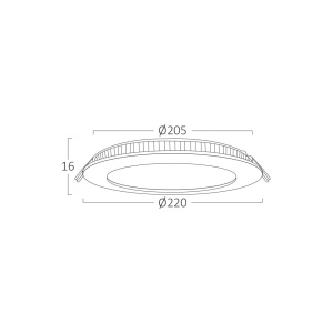 Spot LED 18W Incastrat, Rotund, Braytron, 1360lm, Lumina Rece (6500K), Alb [7]- savelectro.ro