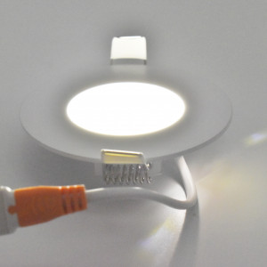 Spot led rotund incastrat 3W, 150 lm, IP20, lumina naturala (4000K), Ø85 mm, alb, Braytron