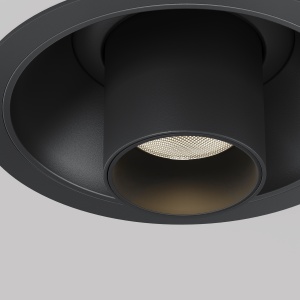 Spot LED 7W Incastrat, Maytoni C140RS-L200-7W3K-B, 460lm, Lumina Calda (3000K), Negru [2]- savelectro.ro