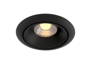 Spot LED 8W Incastrat, Maytoni, 650lm, Lumina Calda (3000K), Negru [1]- savelectro.ro