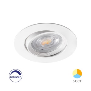Spoturi, Spot LED incastrat 7W, 750lm, lumina calda/neutra/rece, dimabil, IP20, alb, Braytron - savelectro.ro