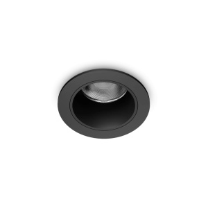 Spot LED incastrat Quark 12W, 880lm, lumina calda (3000 K), IP20, negru, Ideal Lux