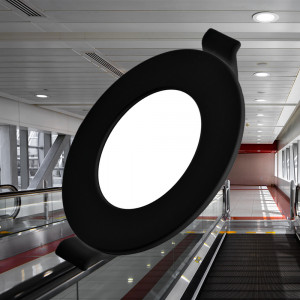 Spot led rotund incastrat 4W, dimabil, 280 lm, IP40, lumina calda(3000K), Ø85 mm, negru, Braytron [2]- savelectro.ro