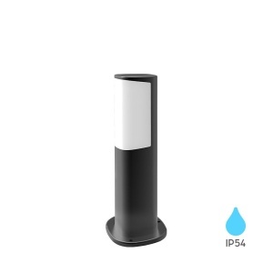 Stalpi iluminat exterior, Stalp LED exterior 7W, 600lm, lumina calda (3000 K), IP54, negru, Braytron - savelectro.ro