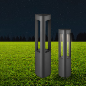 Stalp LED pentru exterior Dallas, 7W, 600lm, lumina calda (3000K), gri, Braytron [2]- savelectro.ro