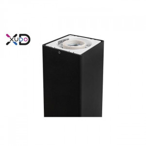 Stalp pentru exterior Xudo, 80 cm, 1xE27, negru+fumuriu [4]- savelectro.ro