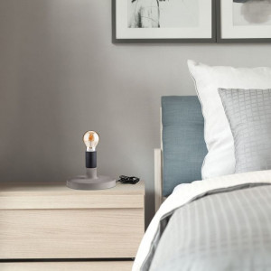 Veioza 3852-VT, cu intrerupator, 1xE27, gri+neagra, IP20, V-TAC [3]- savelectro.ro