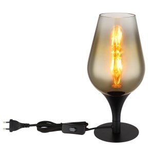 Veioza Lavus 15552T2, 1xE27, negru mat/auriu, IP20, Globo Lighting [5]- savelectro.ro
