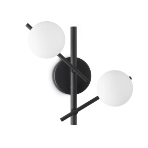 Aplice, Aplica Atlas 2xG9, lumina calda (3000 K), IP20, neagra, Ideal Lux - savelectro.ro