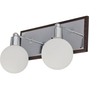 Klausen Stoc, Aplica Bollo KL5617, 2xG9, crom + wenge + alb, metal + lemn + sticla, stil modern, Klausen - savelectro.ro