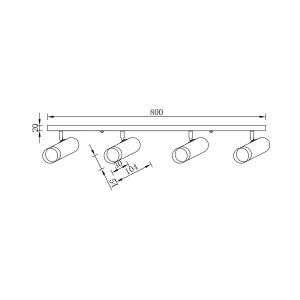 Aplica BR-BV04-00024, 4xGU10, neagra+aurie, IP20, Braytron [4]- savelectro.ro